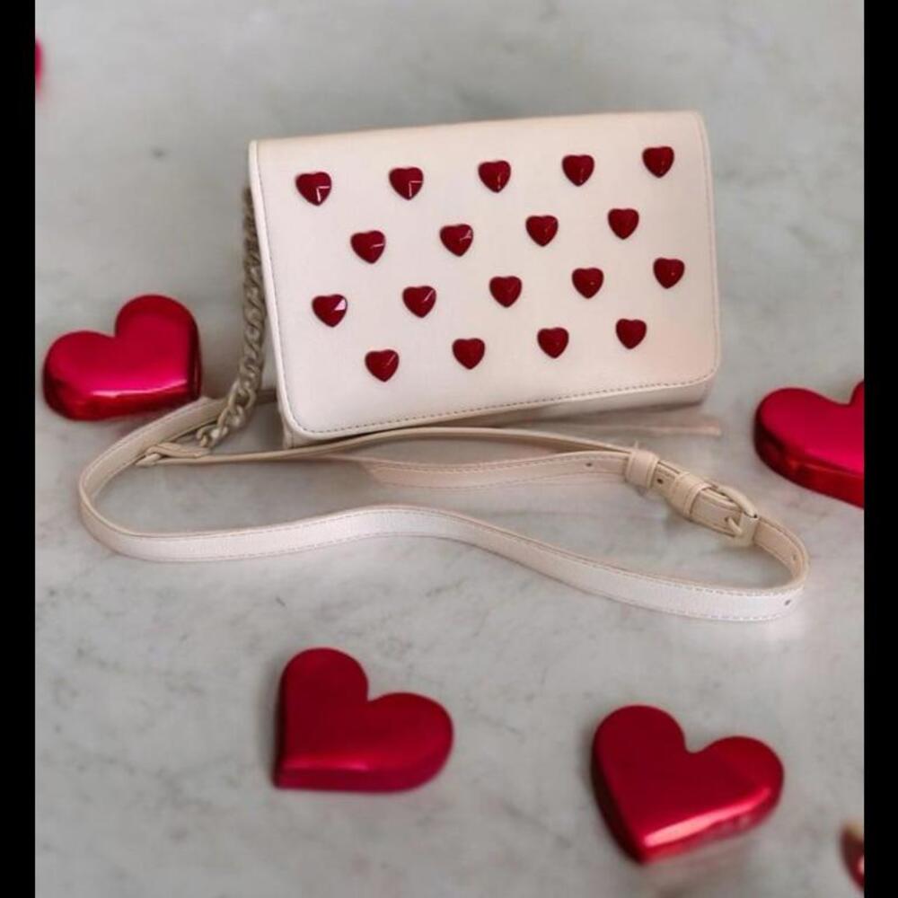 BETSEY JOHNSON Crossbody bag With Heart Studs - Perfect for tweens/teens!!!